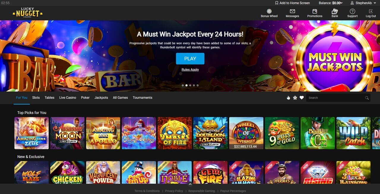 Lucky Nugget Casino Review 2024 - Grab 150% Bonus Up To $200